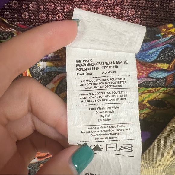 Forum Novelties Inc. funky masquerade jester masks vest - Picture 5 of 6